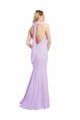 Soft Chiffon Mermaid Long Sleeveless Open Back Side Slit Bridesmaid Dresses Cairns