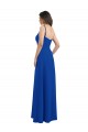 Soft Chiffon A-Line Long Sleeveless Royal Blue Low Back Bridesmaid Dress Cairns
