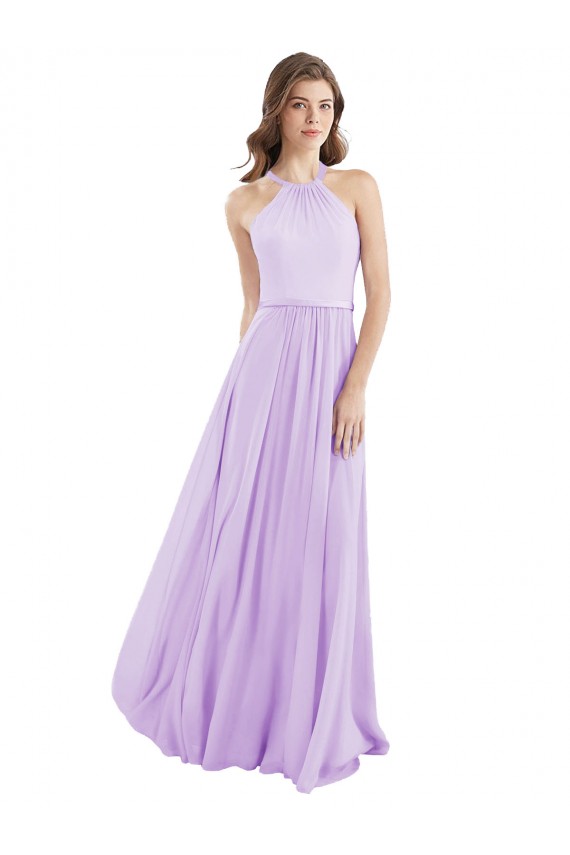 Chiffon A-Line Long Lilac Bridesmaid Dress / Evening Dress Cairns