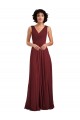 Soft Chiffon Long Sleeveless V-Back Bridesmaid Dress Cairns