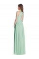 Soft Chiffon A-Line Long Sleeveless Open Back Semi Formal Evening Dress / Bridesmaid Dress Cairns
