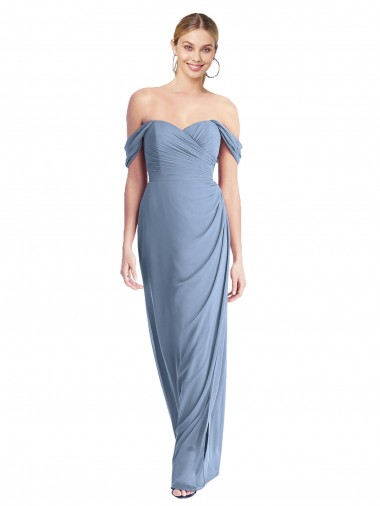 Soft Chiffon Mermaid Long Sleeveless Low Back Semi Formal Evening Dress / Bridesmaid Dress Cairns