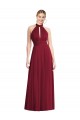 Soft Chiffon A-Line Sleeveless Burgundy Semi Formal Evening Dress / Bridesmaid Dress Cairns