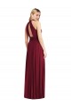 Soft Chiffon A-Line Sleeveless Burgundy Semi Formal Evening Dress / Bridesmaid Dress Cairns