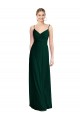 Soft Chiffon A-Line Long Sleeveless Ever Green Low Back Bridesmaid Dress Cairns