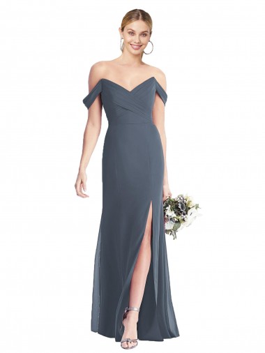 Soft Chiffon Trumpet Long Sleeveless Low Back Bridesmaid Dress Cairns