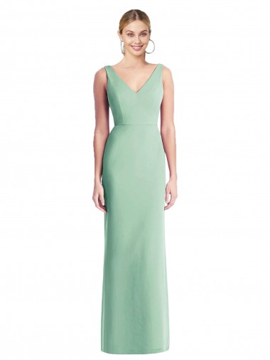 Soft Chiffon Trumpet Long Sleeveless Tie Back Bridesmaid Dress Cairns