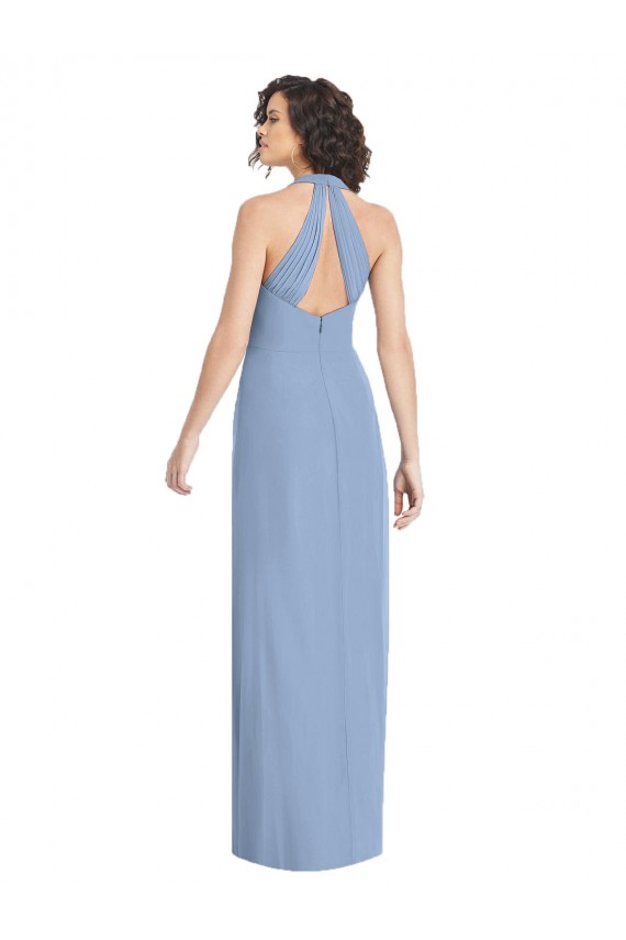 Soft Chiffon Trumpet Long Sleeveless Open Back Formal Evening Gown / Bridesmaid Dress Cairns