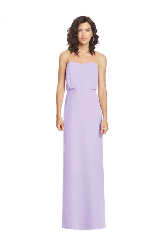 Soft Chiffon A-Line Long Sleeveless Lilac Low Back Formal Dress / Bridesmaid Dress Cairns