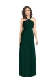 Soft Chiffon A-Line Long Sleeveless Ever Green Bridesmaid Dress Cairns