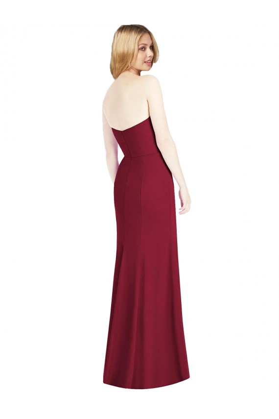 Soft Chiffon Trumpet Long Sleeveless Front Slit Bridesmaid Dresses Cairns