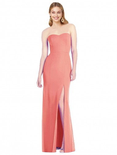 Soft Chiffon Trumpet Long Sleeveless Front Slit Bridesmaid Dresses Cairns