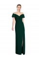 Soft Chiffon Trumpet Long Cold Shoulder Ever Green Evening Dresses Cairns