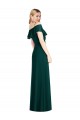Soft Chiffon Trumpet Long Cold Shoulder Ever Green Evening Dresses Cairns