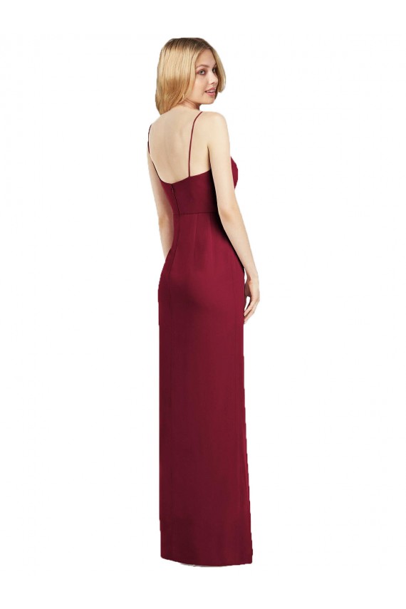 Soft Chiffon Trumpet Long Sleeveless Formal Dress / Bridesmaid Dress Cairns