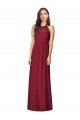 Soft Chiffon Trumpet Long Sleeveless Burgundy Bridesmaid Dresses Cairns