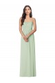 Soft Chiffon Trumpet Long Sleeveless Sage Bridesmaid Dress Cairns