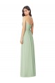 Soft Chiffon Trumpet Long Sleeveless Sage Bridesmaid Dress Cairns