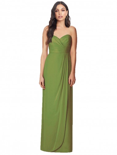 Soft Chiffon Trumpet Long Sleeveless Side Front Slit Bridesmaid Dresses Cairns