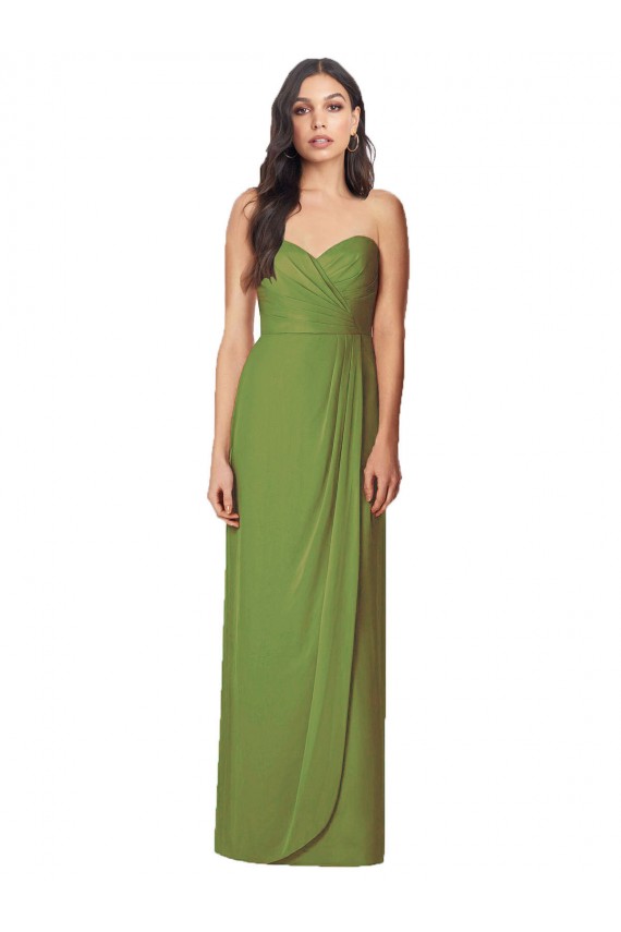 Soft Chiffon Trumpet Long Sleeveless Side Front Slit Bridesmaid Dresses Cairns