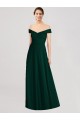 Soft Chiffon A-Line Long Sleeveless Ever Green Formal Dress / Bridesmaid Dress Cairns