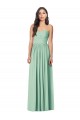 Soft Chiffon Trumpet Long Sleeveless Mint Green Bridesmaid Dress Cairns