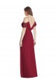 Soft Chiffon Trumpet Long Cold Shoulder V-Back Semi Formal Evening Dress / Bridesmaid Dress Cairns