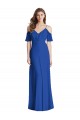 Soft Chiffon Trumpet Long Cold Shoulder V-Back Semi Formal Evening Dress / Bridesmaid Dress Cairns