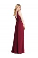 Soft Chiffon A-Line Long Sleeveless Royal Blue V-Back Bridesmaid Dress Cairns