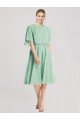 Soft Chiffon A-Line Knee Length Flutter Sleeves Open Back Bridesmaid Dress Cairns