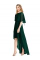 Soft Chiffon A-Line Flutter Sleeves Open Back High Low Bridesmaid Dress Cairns