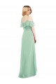 Soft Chiffon Trumpet Long Cold Shoulder High Low Bridesmaid Dress Cairns