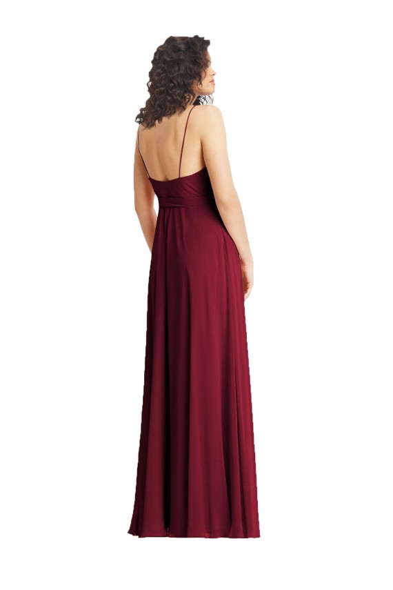 Soft Chiffon Trumpet Long Sleeveless Formal Evening Gown / Bridesmaid Dress Cairns