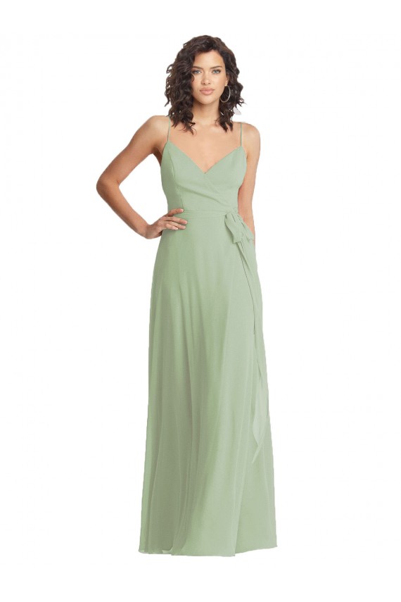Soft Chiffon Trumpet Long Sleeveless Formal Evening Gown / Bridesmaid Dress Cairns