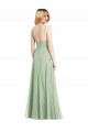 Soft Chiffon Trumpet Long Sleeveless Low Back Formal Evening Gown / Bridesmaid Dress Cairns