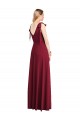 Soft Chiffon Trumpet Long Sleeveless V-Back Front Slit Bridesmaid Dresses Cairns