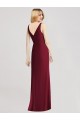 Soft Chiffon Mermaid Long Sleeveless Royal Blue Bridesmaid Dress Cairns