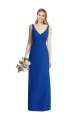 Soft Chiffon Mermaid Long Sleeveless Royal Blue Bridesmaid Dress Cairns
