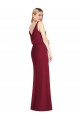 Soft Chiffon Mermaid Long Sleeveless V-Back Front Slit Bridesmaid Dresses Cairns