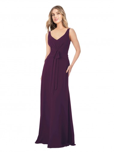 Chiffon Long A-Line Floor Length Sleeveless Bridesmaid Dress Cairns