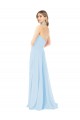 Chiffon A-Line Long Sleeveless Light Sky Blue Bridesmaid Dress / Evening Gowns Cairns