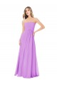 Soft Chiffon A-Line Long Sleeveless Violet Bridesmaid Dress Cairns