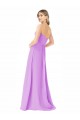 Soft Chiffon A-Line Long Sleeveless Violet Bridesmaid Dress Cairns
