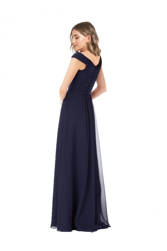 Luxe Chiffon A-Line Long Sleeveless Evening Dress / Bridesmaid Dress Cairns