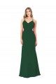 Soft Chiffon A-Line Long Sleeveless Dark Green Bridesmaid Dress Cairns