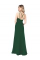 Soft Chiffon A-Line Long Sleeveless Dark Green Bridesmaid Dress Cairns