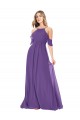 Soft Chiffon A-Line Long Cold Shoulder Bridesmaid Evening Dress Cairns