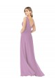 Soft Chiffon A-Line Sleeveless Dark Lavender Bridal Party Dress Cairns