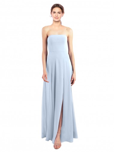 Soft Chiffon A-Line Long Sleeveless Strapless Bridesmaid Dresses Cairns