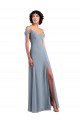 Chiffon A-Line Long Sleeveless High Side Slit Bridesmaid Dresses Cairns